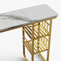 Sophie Common Luxury Straight Bar Table with Shelves