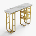 Sophie Common Luxury Straight Bar Table with Shelves